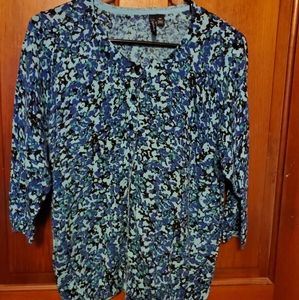 Women's crew neck print cardigan